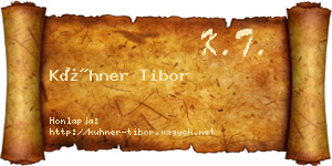Kühner Tibor névjegykártya