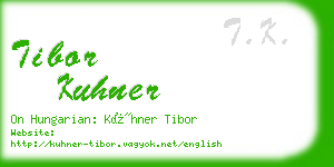 tibor kuhner business card